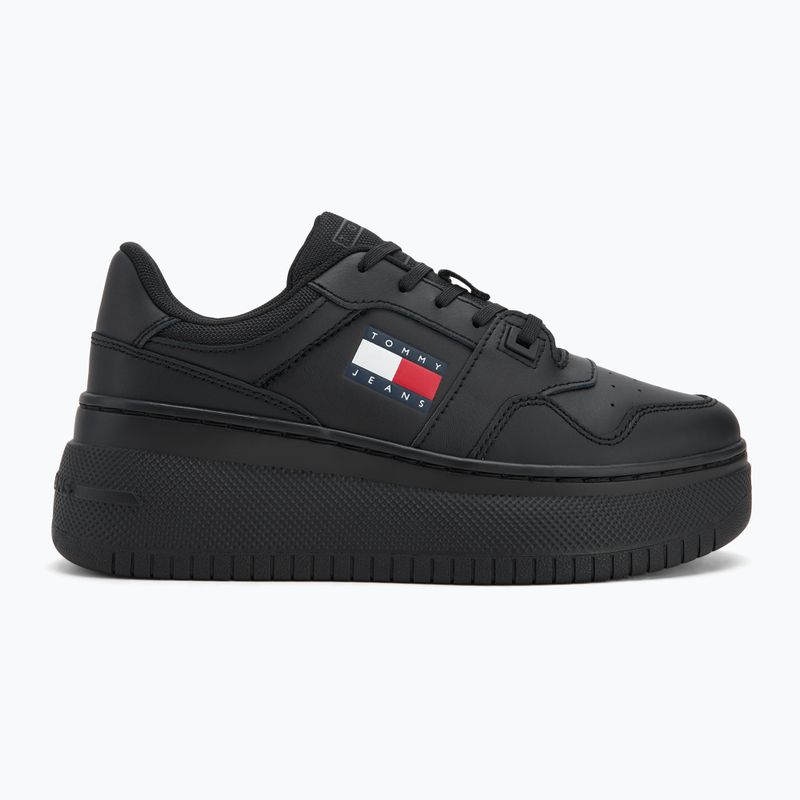 Buty damskie Tommy Jeans Retro Basket Flatform Ess triple black 2