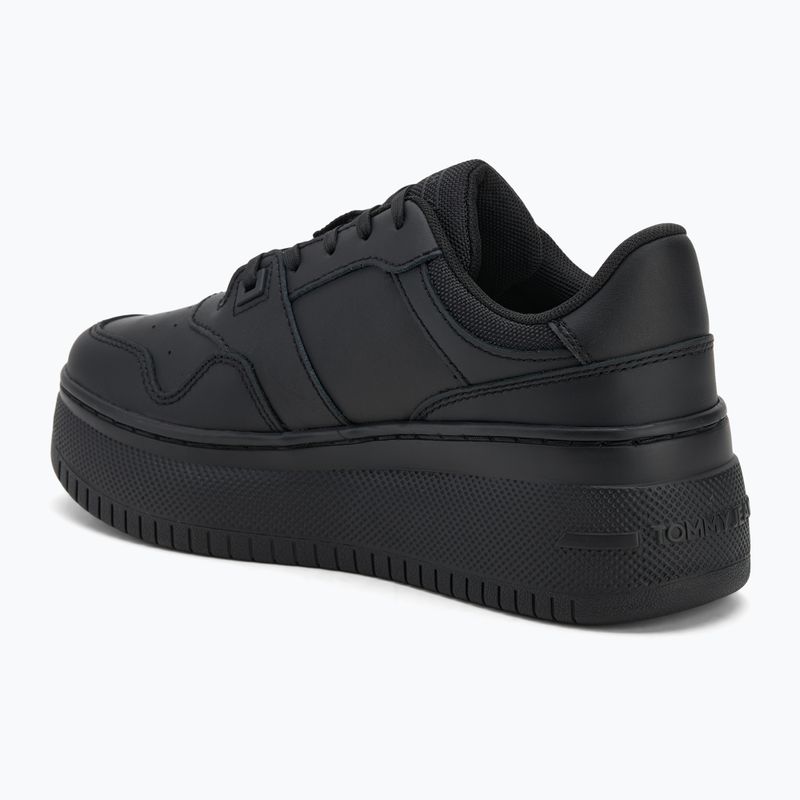 Buty damskie Tommy Jeans Retro Basket Flatform Ess triple black 3