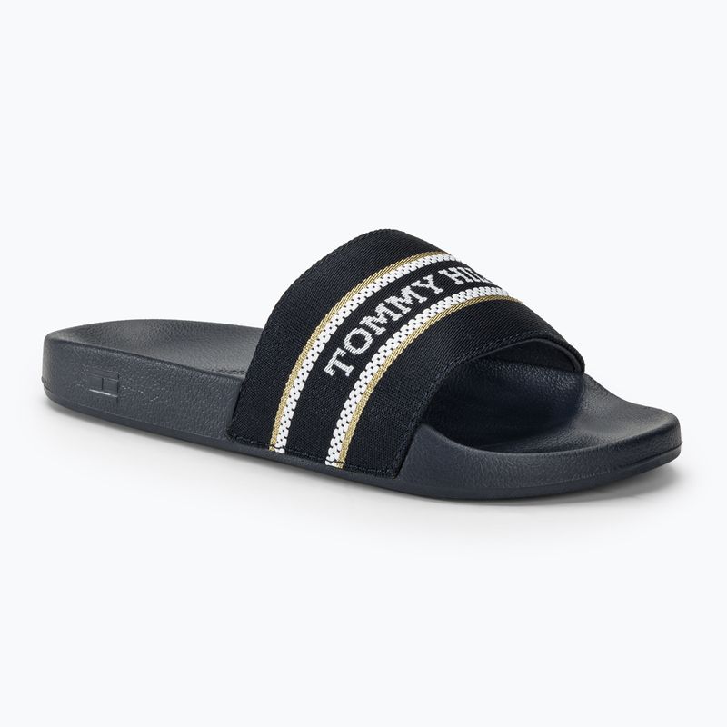 Klapki damskie Tommy Hilfiger Poolslide With Webbing space blue