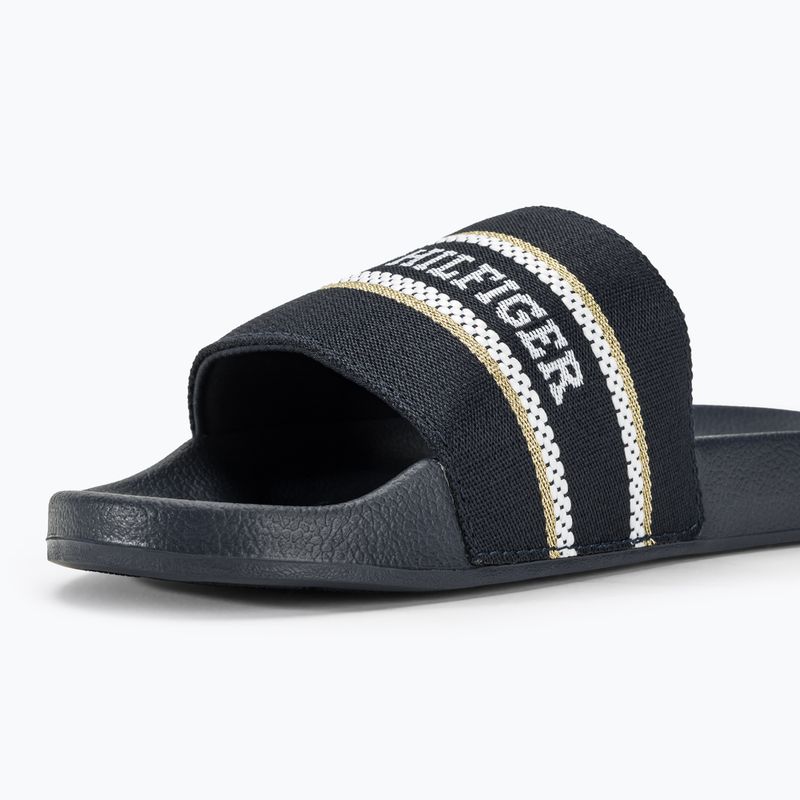 Klapki damskie Tommy Hilfiger Poolslide With Webbing space blue 8