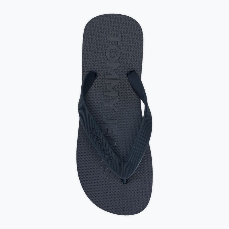 Japonki damskie Tommy Jeans Logo Flip Flop dark night navy 5