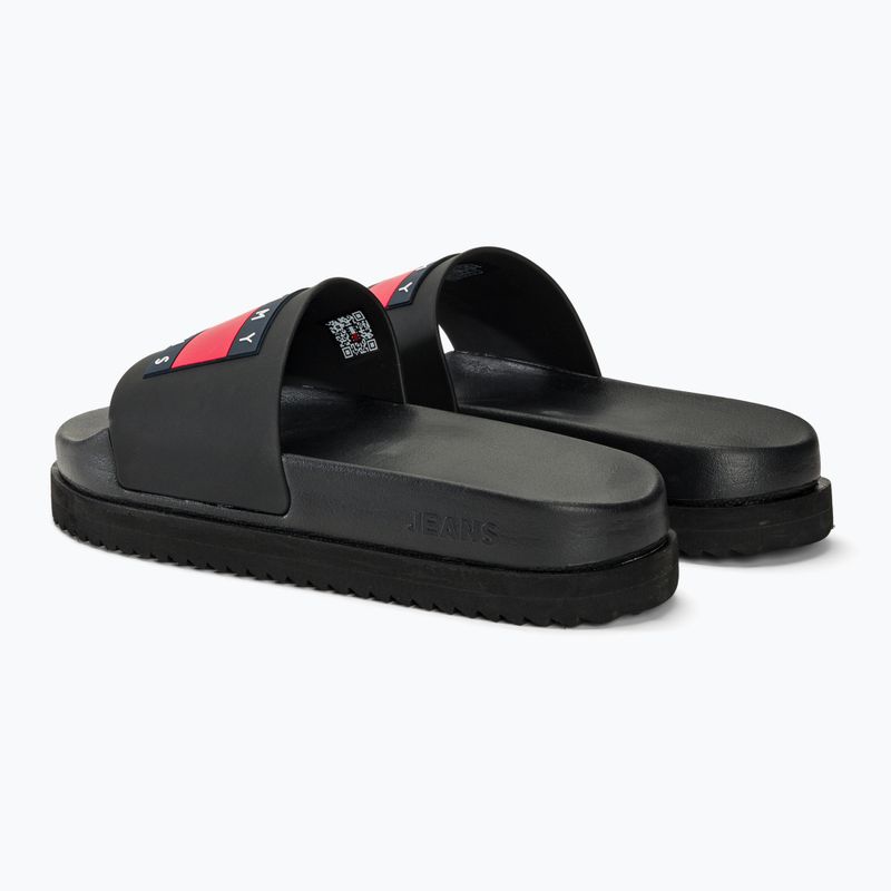 Klapki damskie Tommy Jeans Elevated Flatform Slide black 3