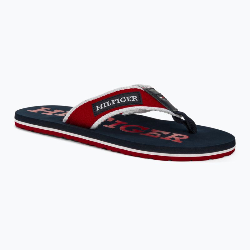 Japonki męskie Tommy Hilfiger Patch Beach Sandal primary red