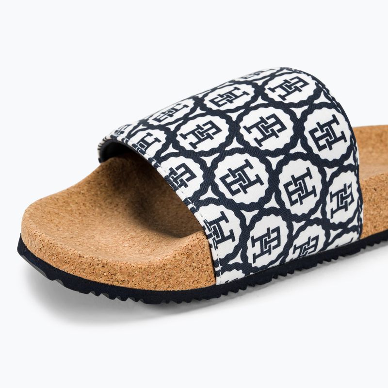 Klapki damskie Tommy Hilfiger Emblem Cork Slide space blue 7