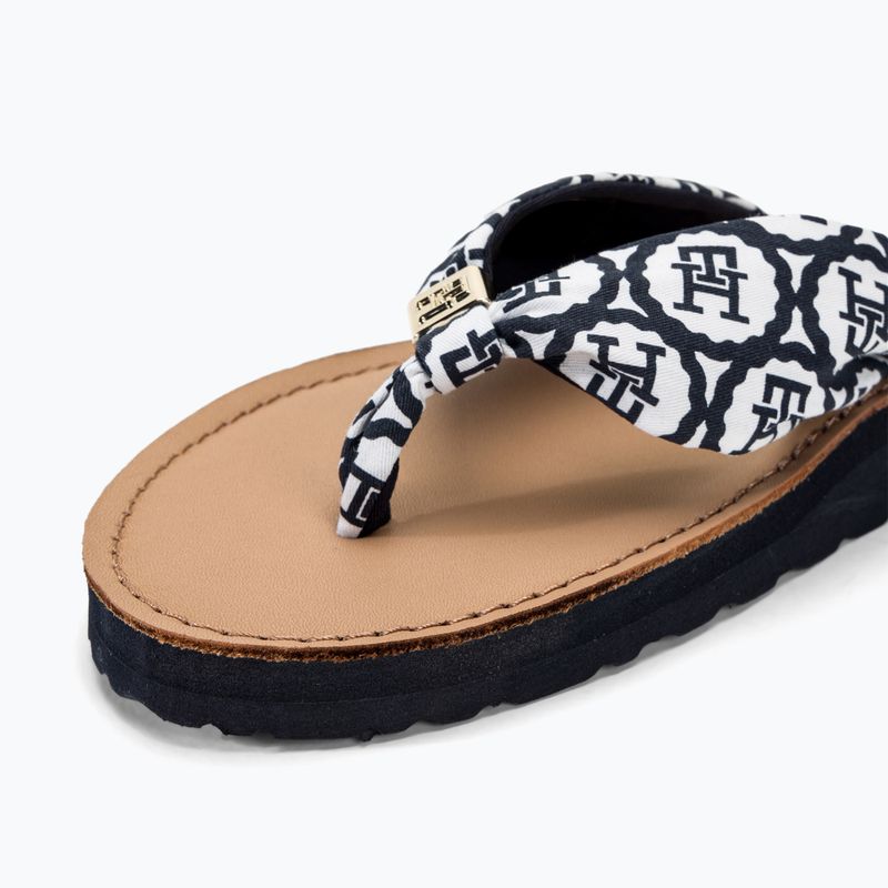 Japonki damskie Tommy Hilfiger Emblem Elevated Beach Sandal space blue 7