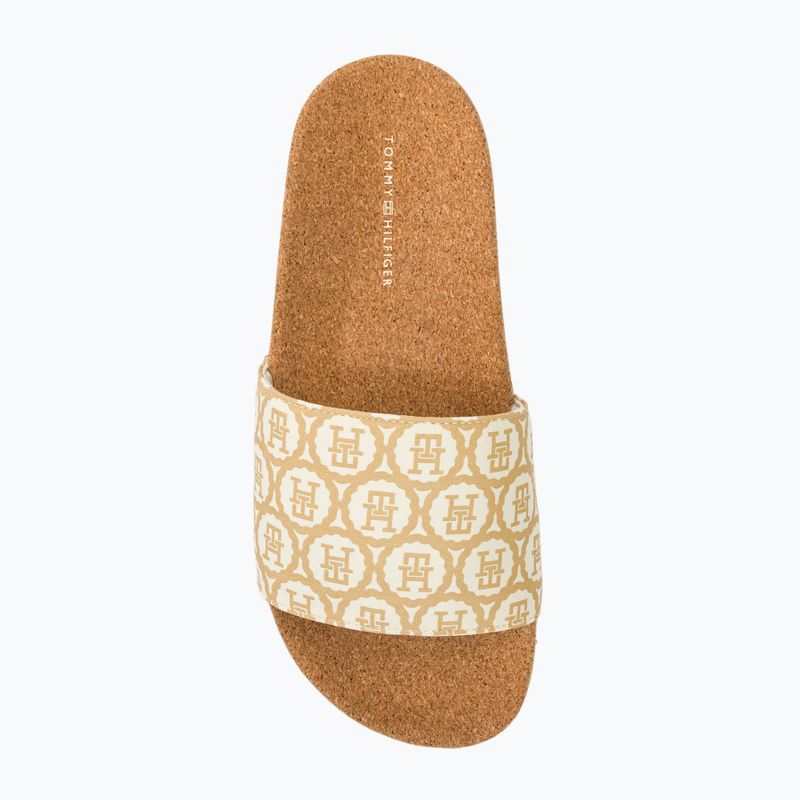 Klapki damskie Tommy Hilfiger Emblem Cork Slide calico 5