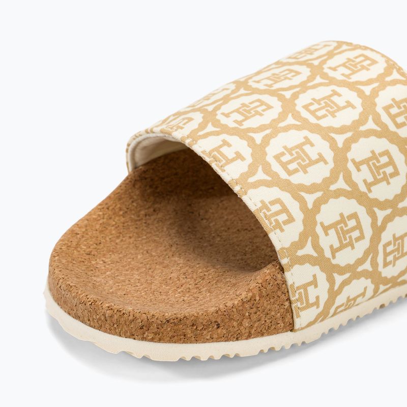 Klapki damskie Tommy Hilfiger Emblem Cork Slide calico 7