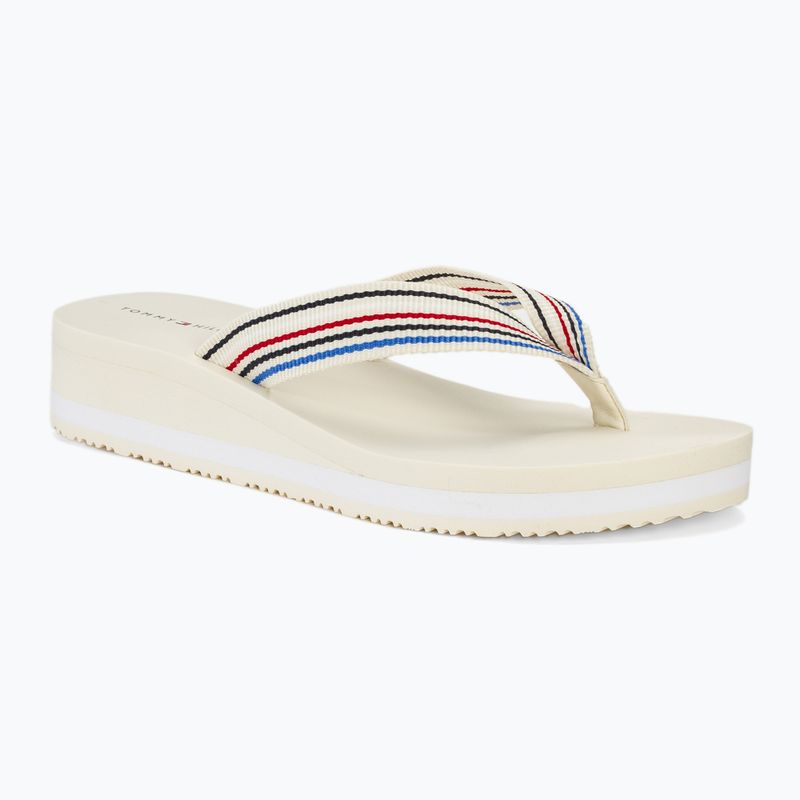Japonki damskie Tommy Hilfiger Wedge Stripes Beach Sandal calico