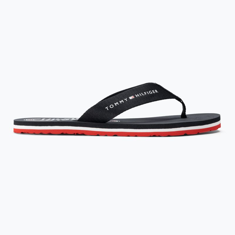 Japonki damskie Tommy Hilfiger Global Stripes Flat Beach Sandal red white blue 2