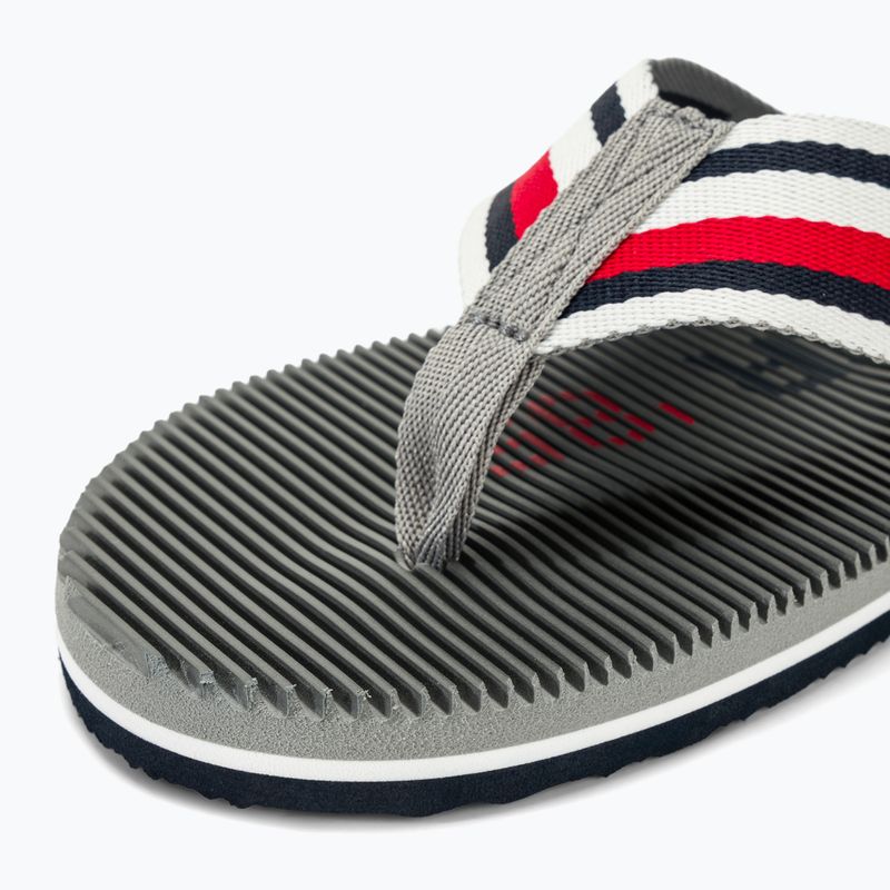 Japonki męskie Tommy Hilfiger Massage Footbed Oly Beach Sandal antique silver 7