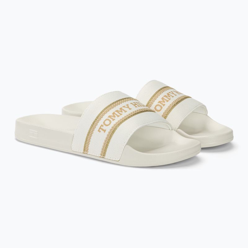 Klapki damskie Tommy Hilfiger Poolslide With Webbing ecru 4