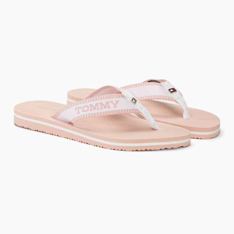 Japonki damskie Tommy Hilfiger Webbing Pool Slide ecru/whimsy pink 4