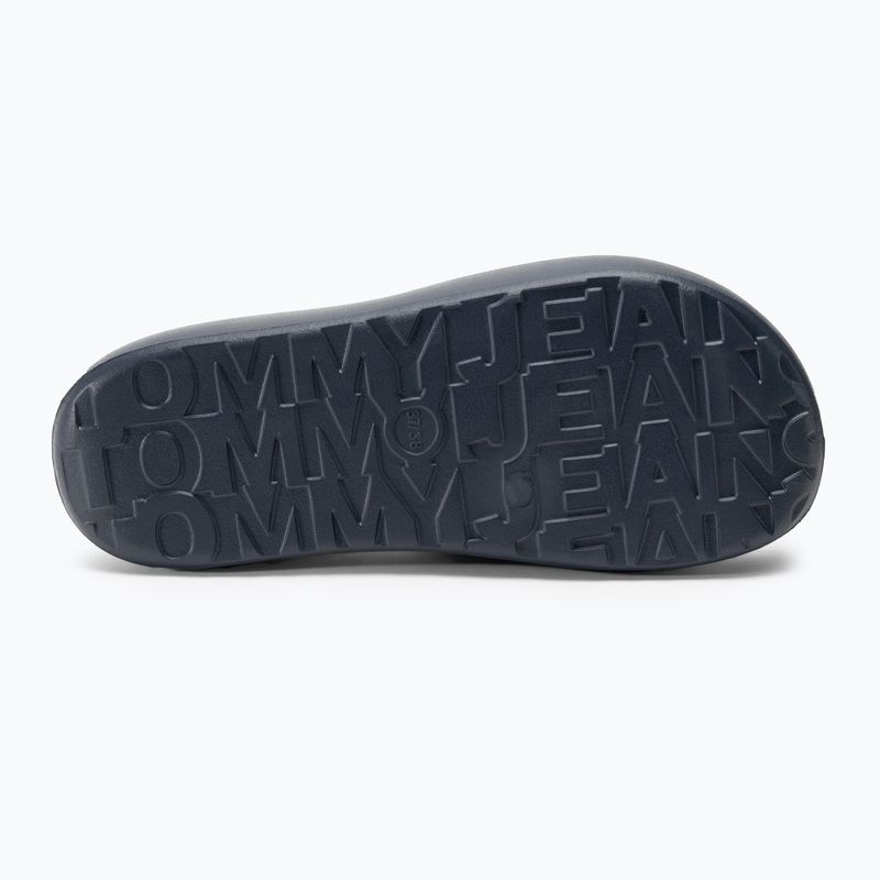 Klapki damskie Tommy Jeans Chunky Flatform Slide dark night navy 4