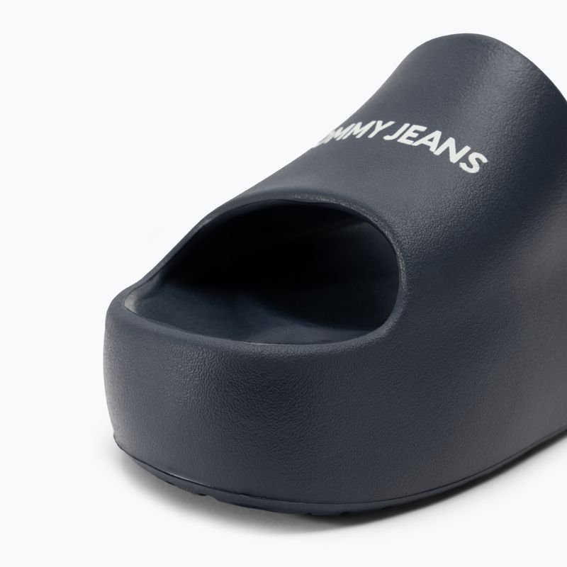 Klapki damskie Tommy Jeans Chunky Flatform Slide dark night navy 7