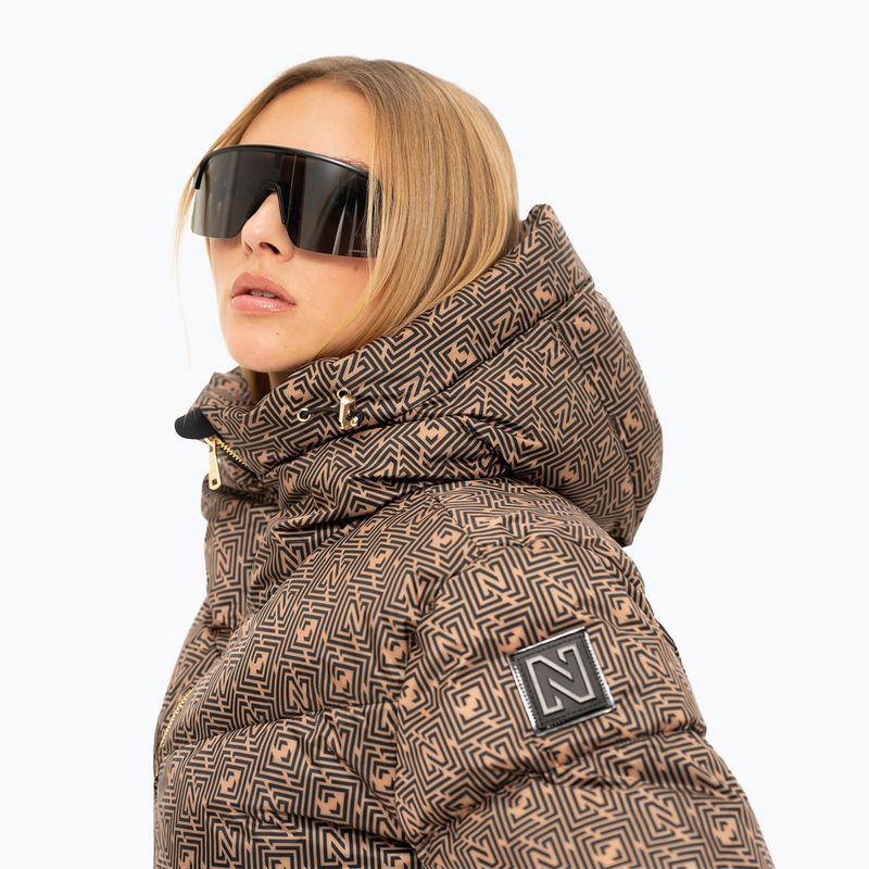 Kurtka narciarska damska Nikkie Newport Logo camel 2