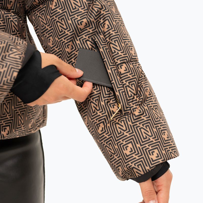 Kurtka narciarska damska Nikkie Newport Logo camel 4