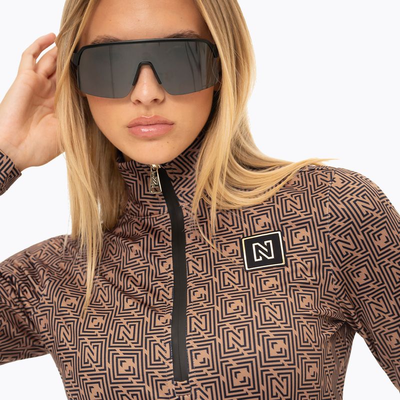 Bluza narciarska damska Nikkie Nantes Logo Ski Pully camel 2