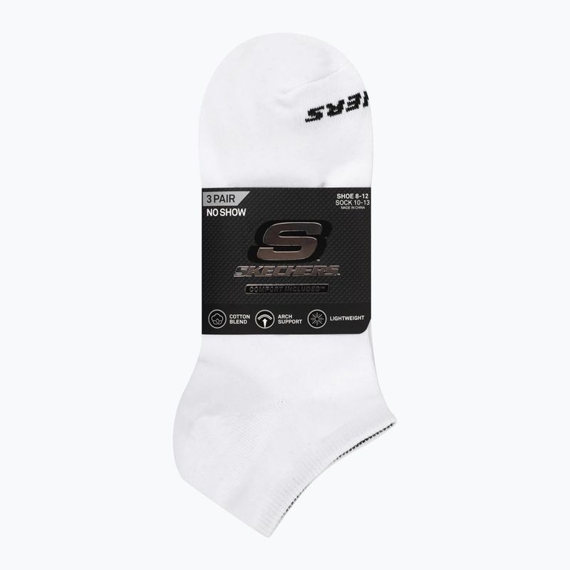 Skarpety SKECHERS Non Terry No Show 3 pack white/black 2