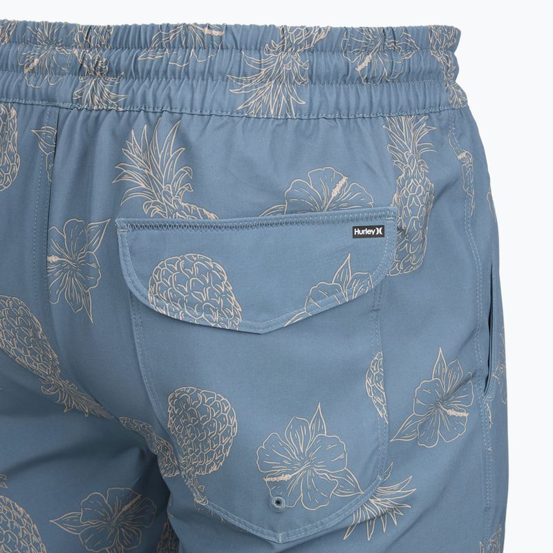 Szorty kąpielowe męskie Hurley Pineapple Volley Swim Short Blue/Brown 4