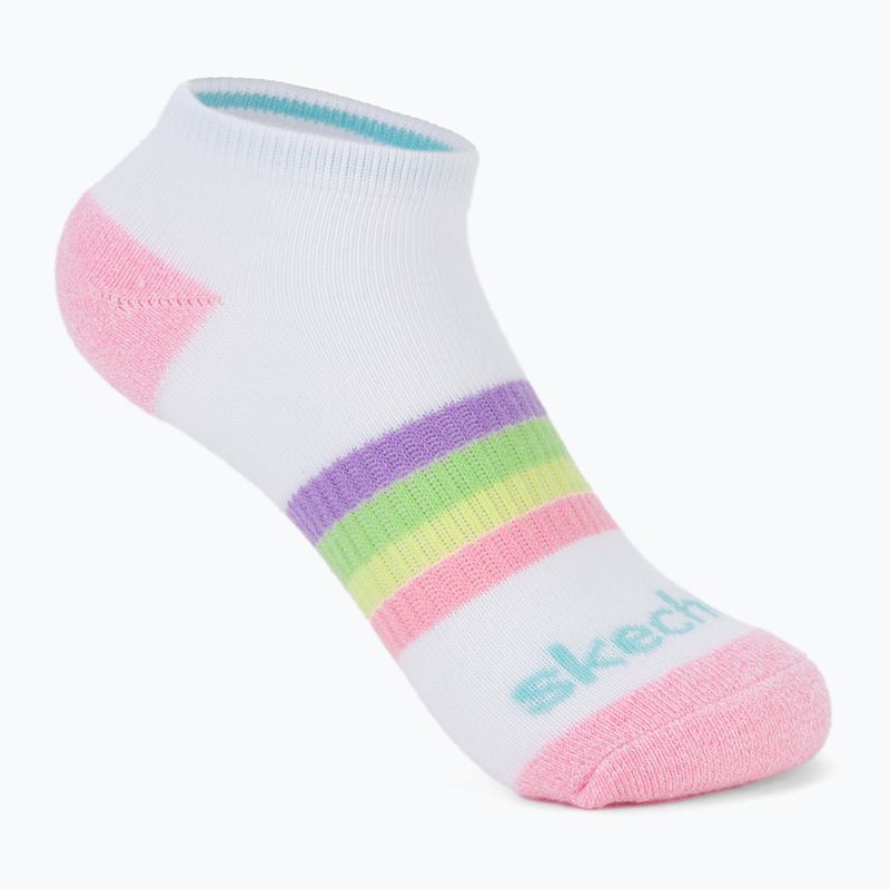 Skarpety dziecięce SKECHERS Heel/Toe Terry Low Cut 6 par white/light pink 3