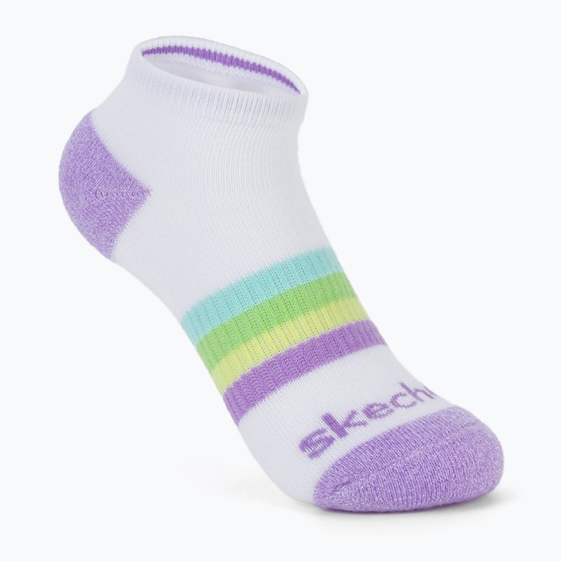 Skarpety dziecięce SKECHERS Heel/Toe Terry Low Cut 6 par white/light pink 4