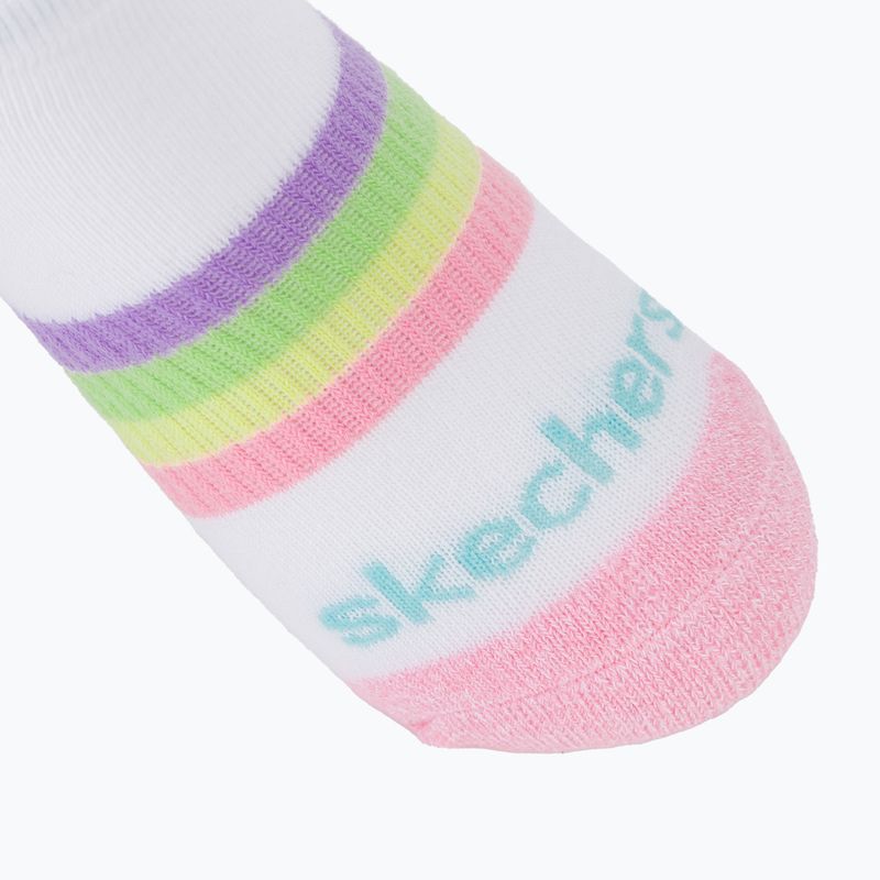Skarpety dziecięce SKECHERS Heel/Toe Terry Low Cut 6 par white/light pink 9