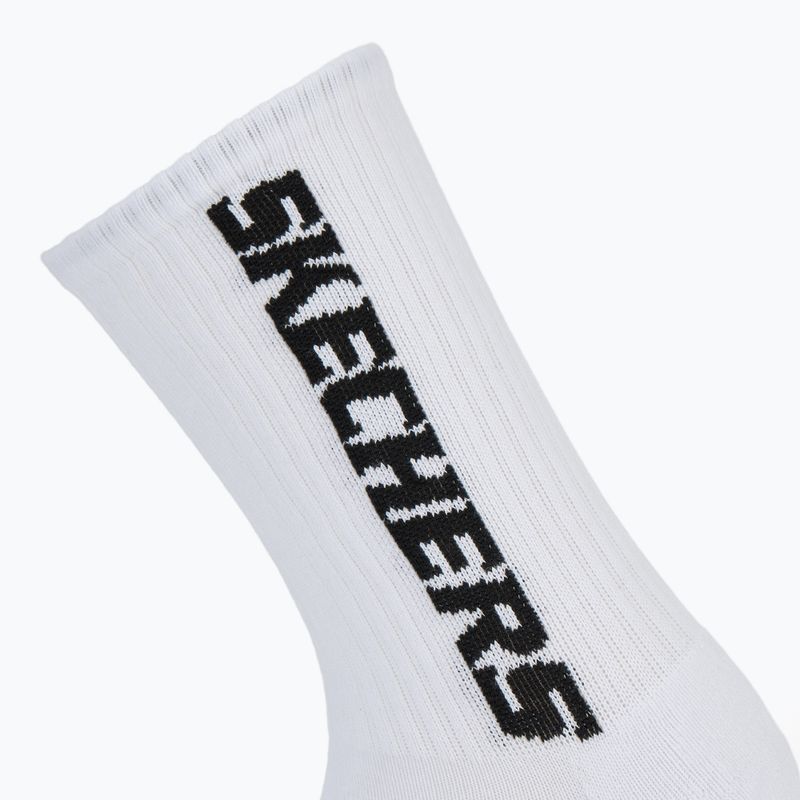 Skarpety męskie SKECHERS 1/2 Terry Crew 3 pary white/black 4
