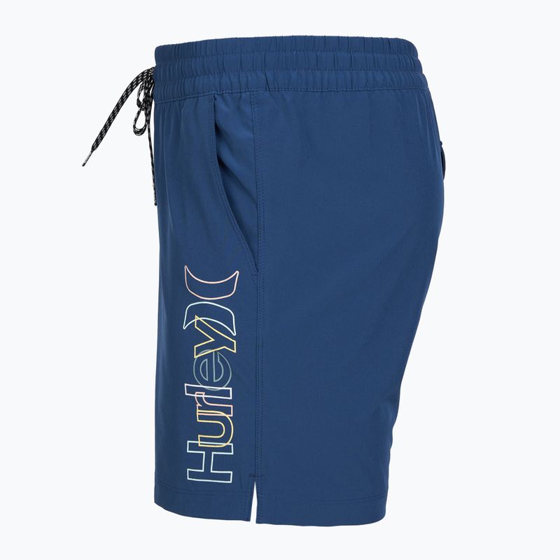 Szorty kąpielowe męskie Hurley Crossover Volley Swim Short blue/black 3