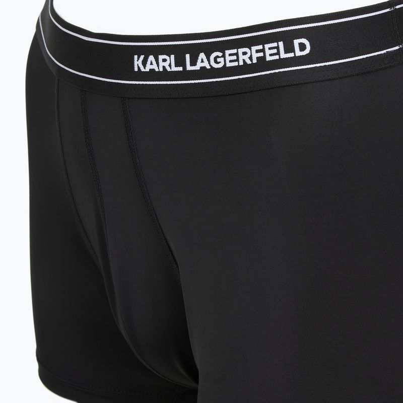 Bokserki męskie KARL LAGERFELD Stripe Logo Micro Trunk 3 pary black 4