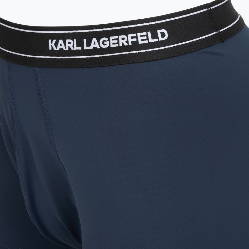 Bokserki męskie KARL LAGERFELD Stripe Logo Micro Trunk 3 pary mood indigo 4
