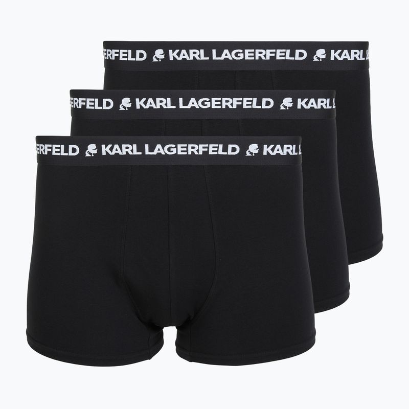 Bokserki męskie KARL LAGERFELD Logo Trunk 3 pary black