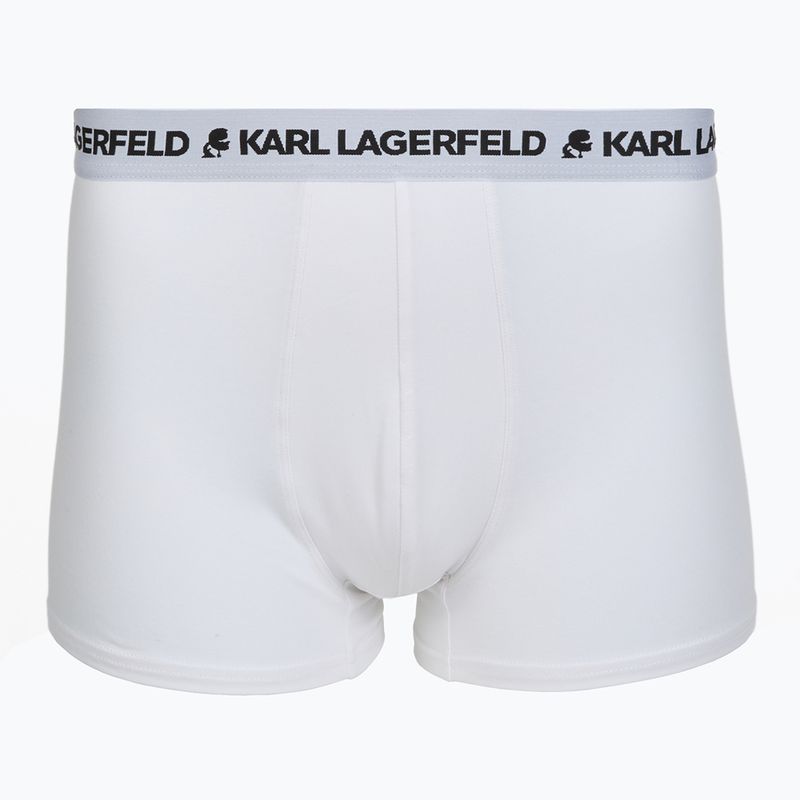 Bokserki męskie KARL LAGERFELD Logo Trunk 3 pary white 2