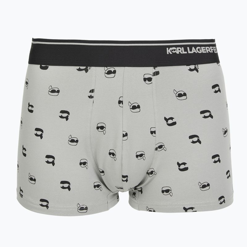 Bokserki męskie KARL LAGERFELD Ikon Aop Trunk 3 pary karl dot/ash black 2