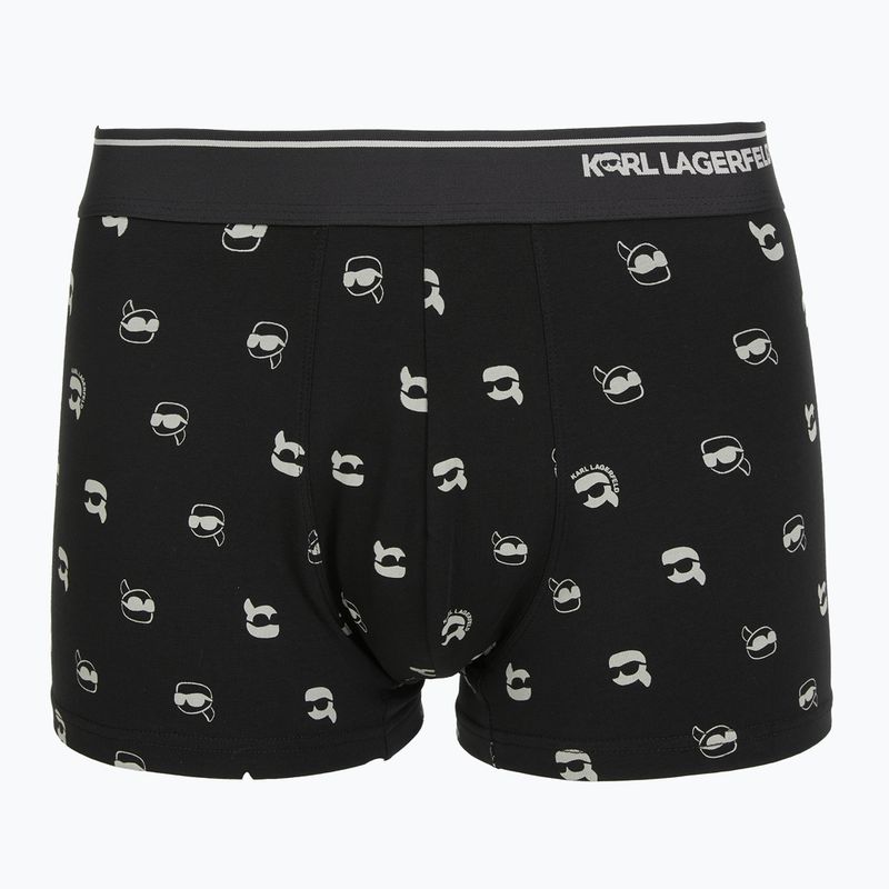 Bokserki męskie KARL LAGERFELD Ikon Aop Trunk 3 pary karl dot/ash black 3