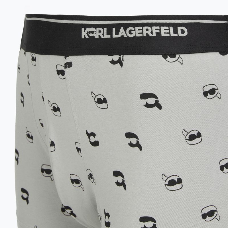 Bokserki męskie KARL LAGERFELD Ikon Aop Trunk 3 pary karl dot/ash black 6