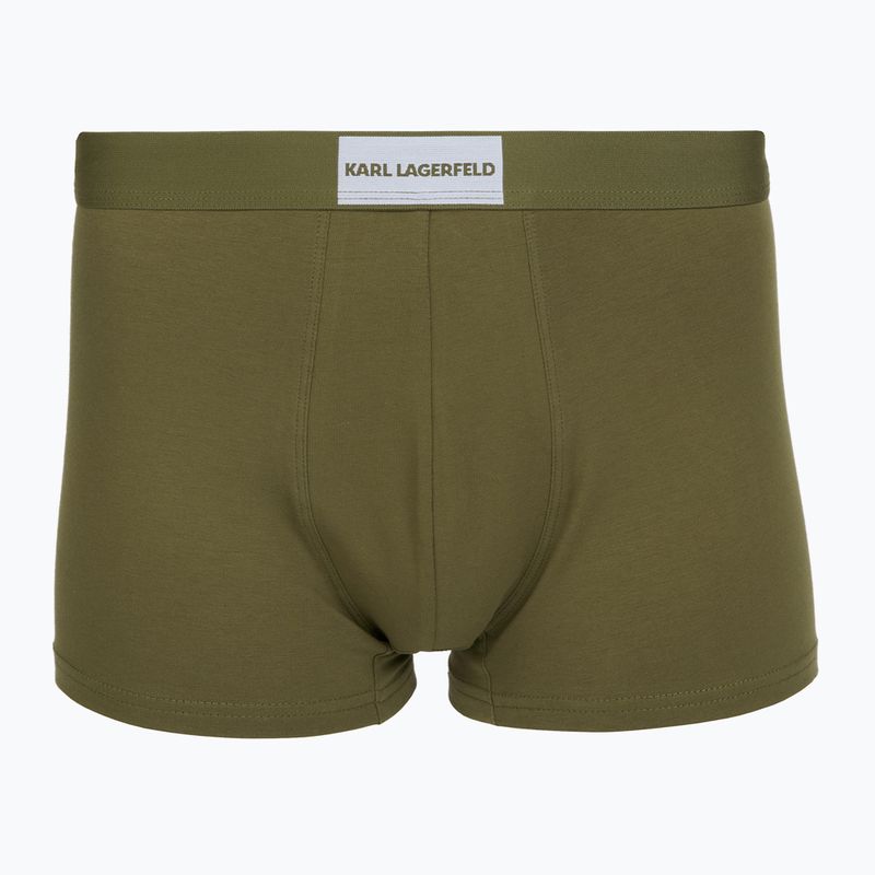 Bokserki męskie KARL LAGERFELD Essential Logo Trunk 3 pary olive/clear sky/excalibur 4