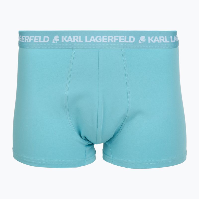 Bokserki męskie KARL LAGERFELD Logo Trunk Multiband 3 pary dark sea/indigo/blue 2