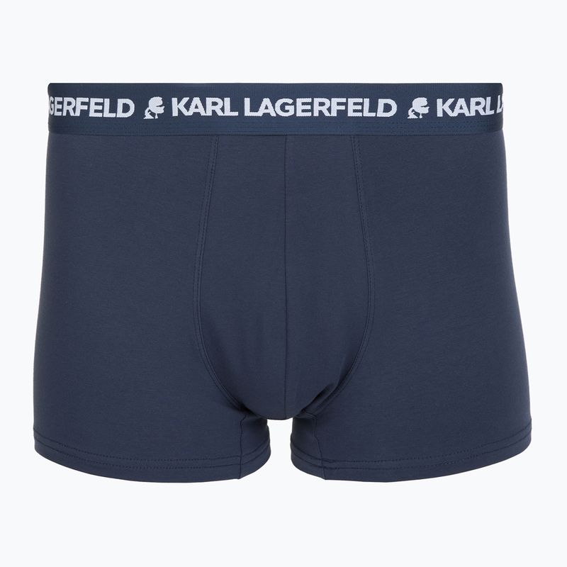 Bokserki męskie KARL LAGERFELD Logo Trunk Multiband 3 pary dark sea/indigo/blue 3