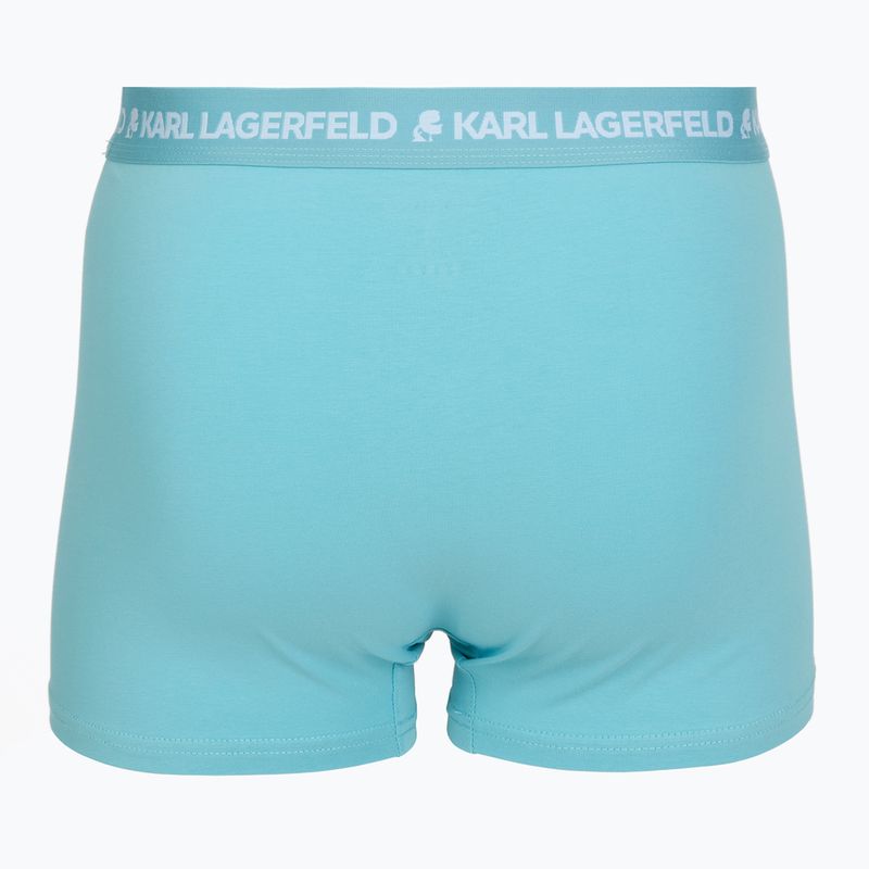 Bokserki męskie KARL LAGERFELD Logo Trunk Multiband 3 pary dark sea/indigo/blue 5