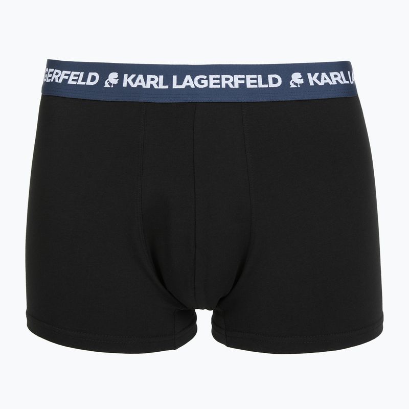 Bokserki męskie KARL LAGERFELD Logo Trunk Colorband 3 pary dark sea/indigo/blue 5