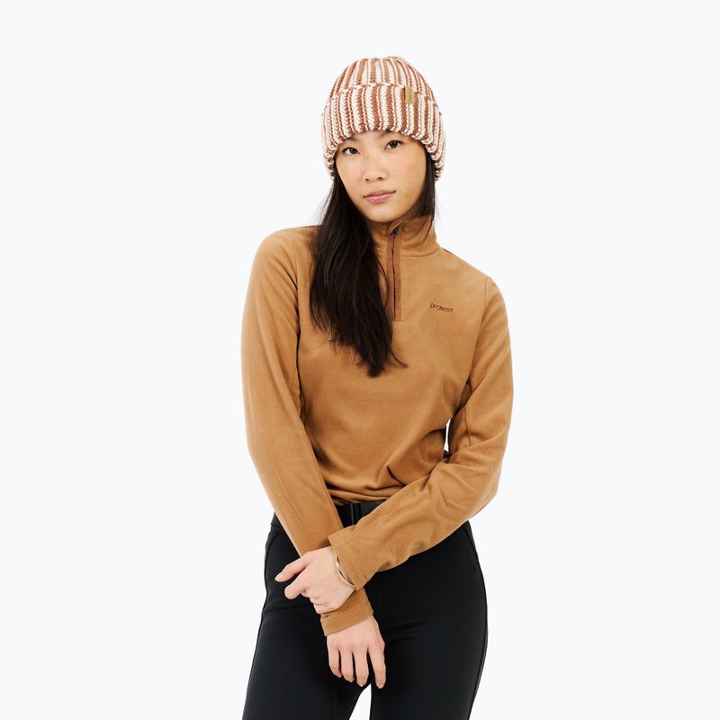 Bluza damska Protest PRTRemutez 1/4 Zip Active teddy brown 4