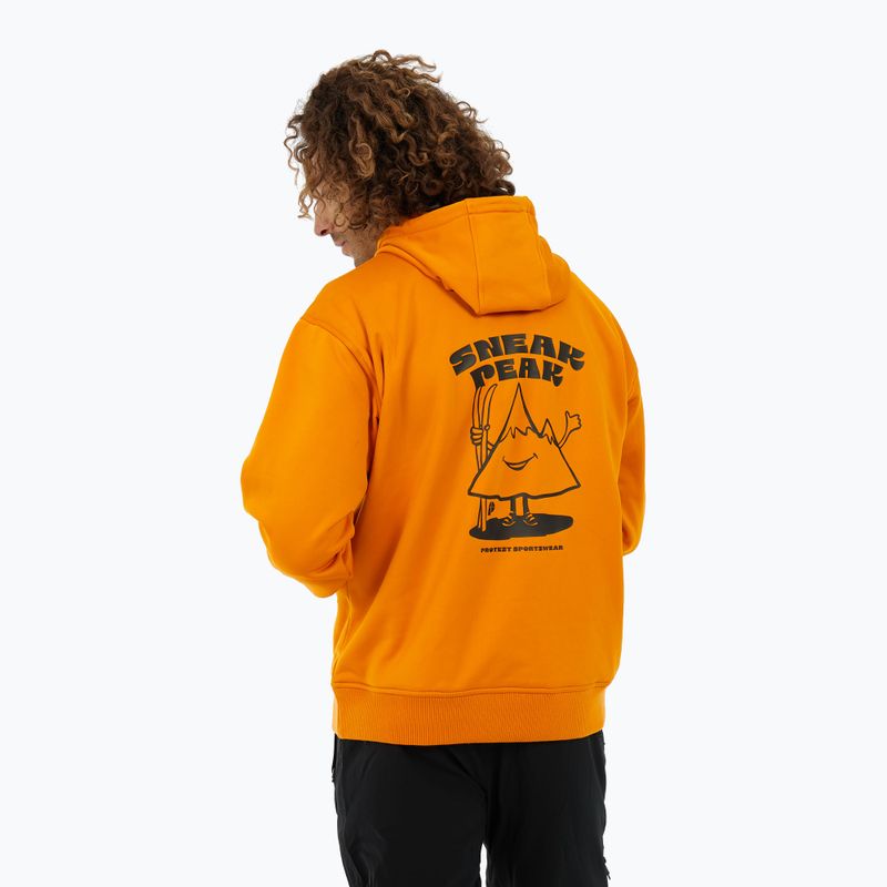 Bluza snowboardowa męska Protest PRTIvo Outdoor Hoodie caramel yellow 4