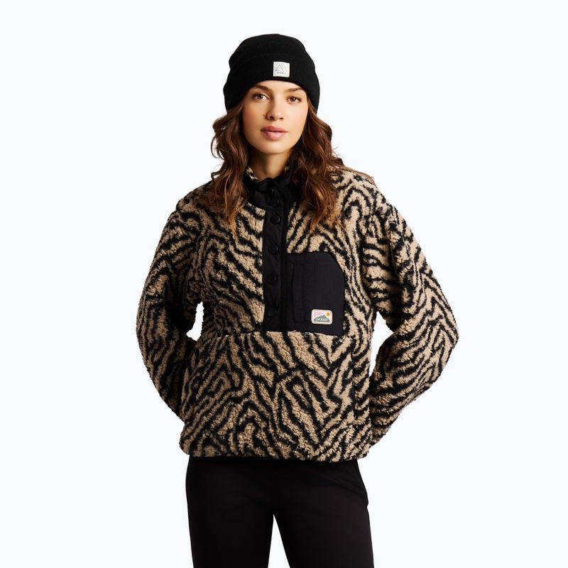 Bluza polarowa damska Protest PRTJosey 1/4 Button bamboobeige