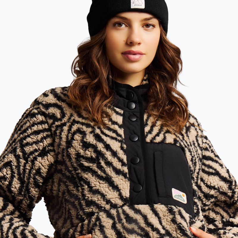 Bluza polarowa damska Protest PRTJosey 1/4 Button bamboobeige 5