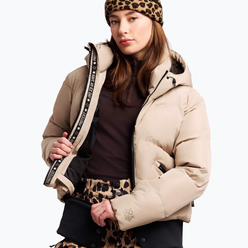 Kurtka snowboardowa damska Protest PRTPreppydos Zipshift bamboobeige 4
