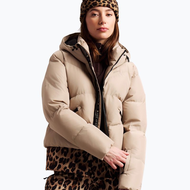 Kurtka snowboardowa damska Protest PRTPreppydos Zipshift bamboobeige 5