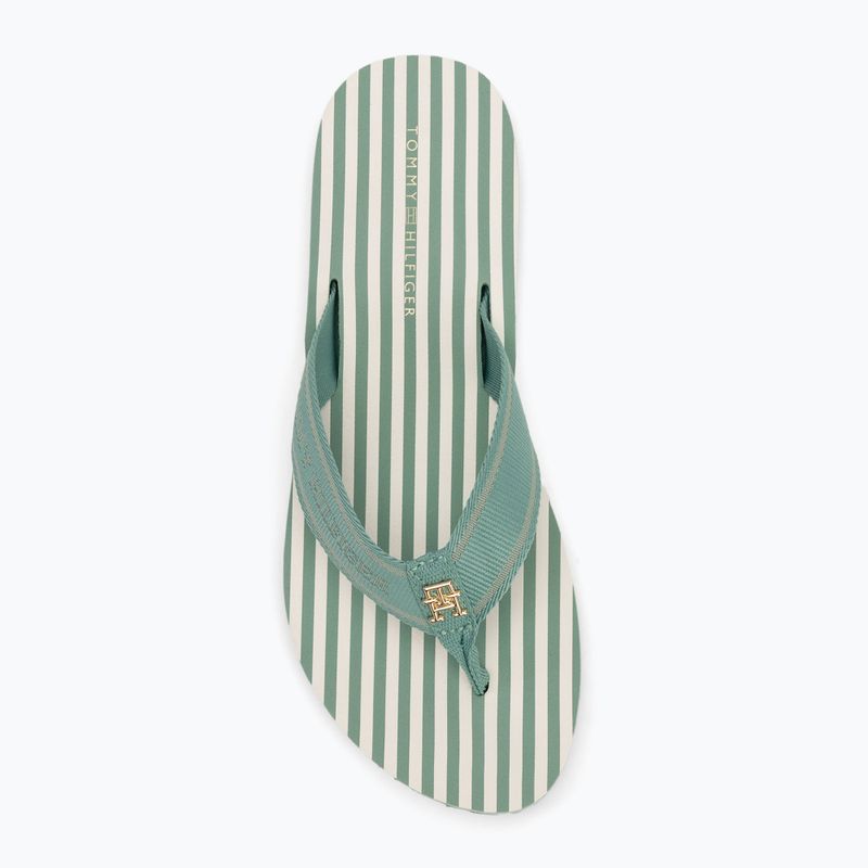 Japonki damskie Tommy Hilfiger Stripes Beach Sandal charming green 5