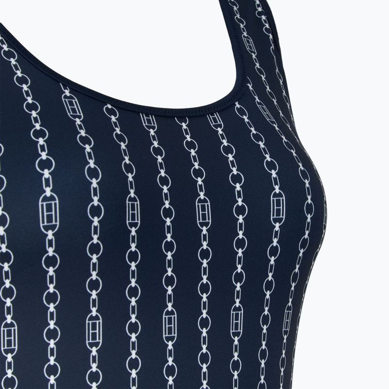 Strój kapielowy jednoczęściowy damski Tommy Hilfiger One Piece Print (Ext) flag chain dark night navy 3