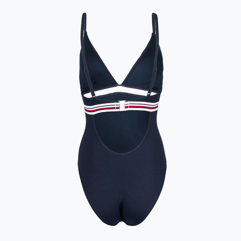 Strój kąpielowy jednoczęściowy damski Tommy Hilfiger Triangle One Piece Rp Ext dark night navy 2