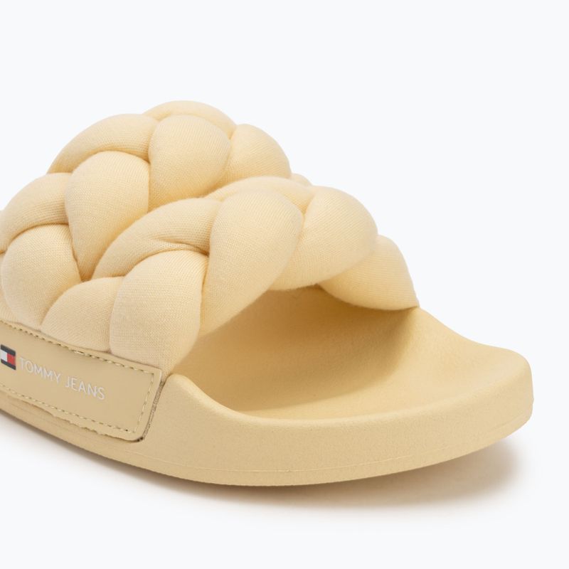 Klapki damskie Tommy Jeans Braided Slide frozen custard 7